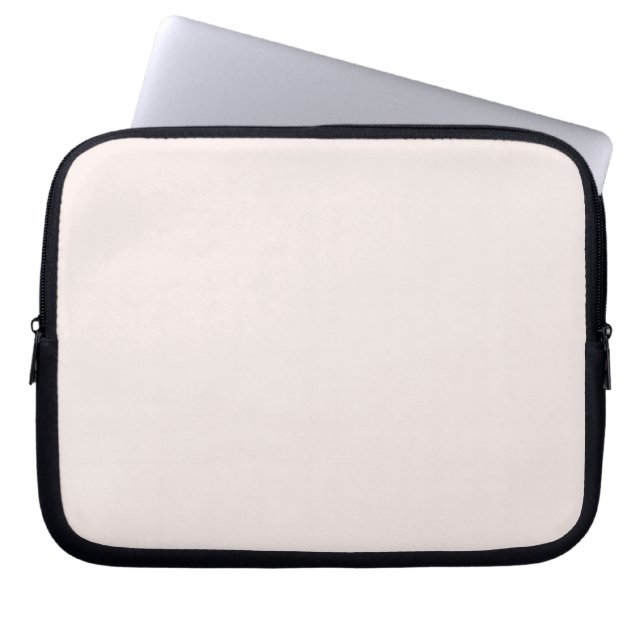melkroze vaste stof laptop sleeve (Voorkant)