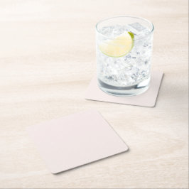 melkroze vaste stof vierkante kartonnen onderzetter