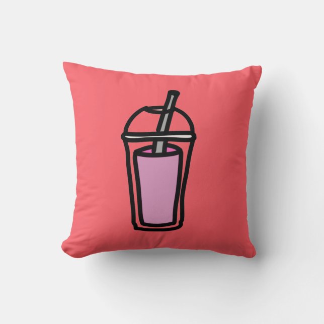 Melkthee Bubble Tea schattige teen drink Kussen (Voorkant)
