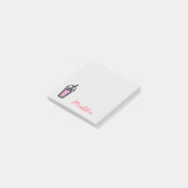 Melkthee Bubble Tea teen meisje roze Post-it® Notes (Schuin)