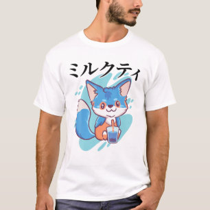 Melkthee - Cute Kawaii Anime Fox - Japanse esthe T-shirt