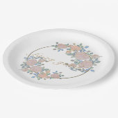 Melktuinelegant van rozen bloemklasse papieren bordje (Gekanteld)