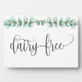 Melkvrije Eucalyptus tabletop met easel Plaque Fotoplaat (voorkant)