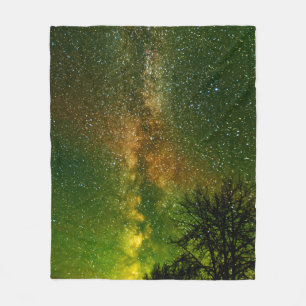 Melkweg & Aurora Borealis Ontario Canada Fleece Deken