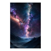 Melkweg boven de bergen