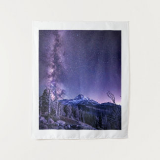 Melkweg boven Mount Hood Oregon Tapestry Wandkleed