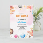 Melkweg buitenruimte douche uitnodiging (Staand voorkant)