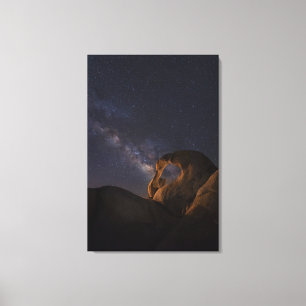Melkweg en wiellopers   Alabama Hills Canvas Afdruk