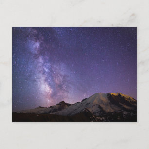 Melkweg & Mt. Rainier Staat Washington Briefkaart