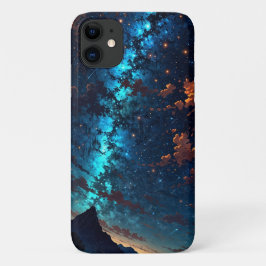 Melkweg nacht hemels-kosmische sterrenontwerp iPhone 11 hoesje