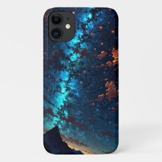 Melkweg nacht hemels-kosmische sterrenontwerp iPhone 11 hoesje