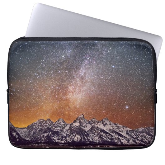Melkweg over Grand Teton Laptop Sleeve (Voorkant)