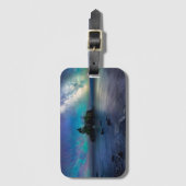 Melkweg over Hollow Rock Bagagelabel (Voorkant (verticaal))
