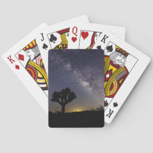 Melkweg over Joshua Tree Pokerkaarten