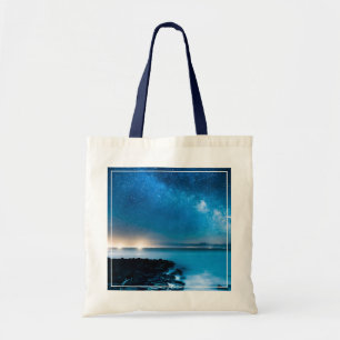 Melkweg over Vissende boten Tote Bag