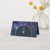 Melkweg Starnacht Paarsblauwe Bruiloft (Achterkant)