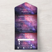 Melkweg Sterren Nacht Sterren Hemel Nevel Kosmisch All In One Uitnodiging (Binnen)