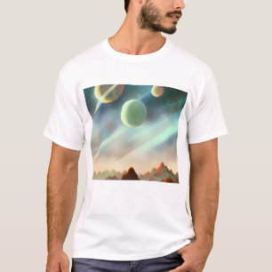 Melkweg, universum, sterren, T-shirt buitenruimte
