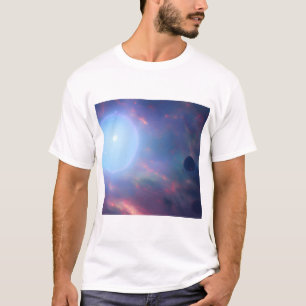 Melkweg, universum, sterren, T-shirt buitenruimte