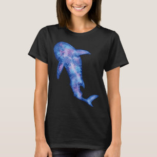 Melkweg Walvishaar Waterverfschilderij T-shirt