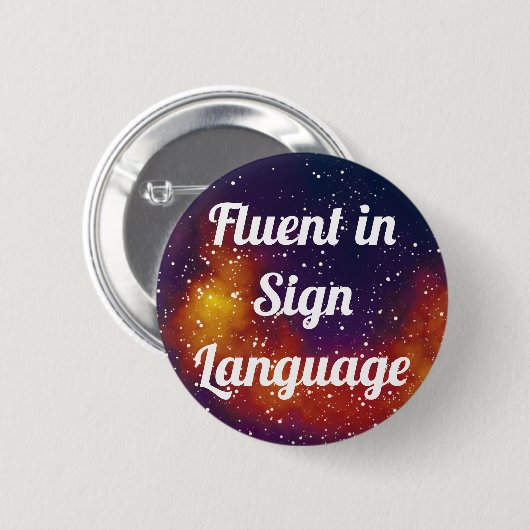 melkwegidentiteit Fluent/Sign Language Ronde Button 5,7 Cm (Voorkant /achterkant)