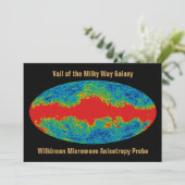 Melkwegstelsel Sluier over WMAP heelal Kaart (Staand voorkant)