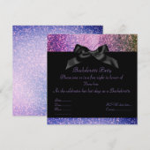 Melkzuiger-Paars-sparkle PARTIJINVITATIE Kaart (Voorkant / Achterkant)