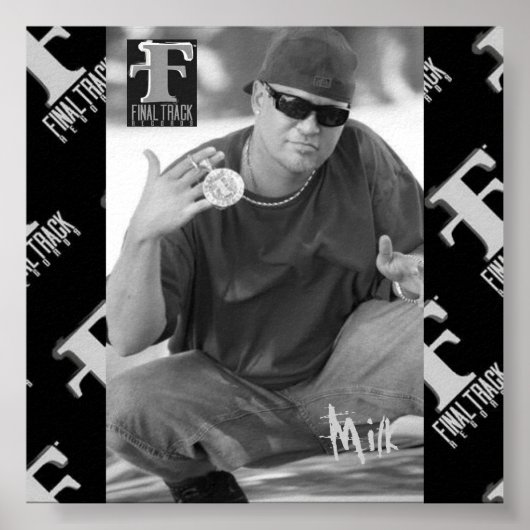 Melkzwart/wit poster (Voorkant)