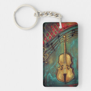 Mello Cello , dubbelzijdige Sleutelhanger