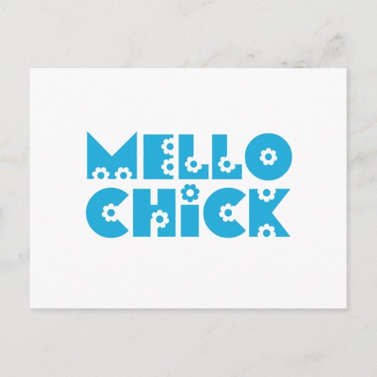 Mello Chick Briefkaart (Voorkant)