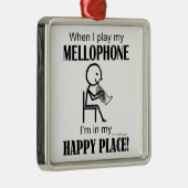 Mellophone Happy Place Metalen Ornament (Rechts)
