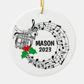 Mellophone Marching Band Kerst Ornament (Voorkant)