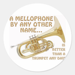 Mellophone, ongeacht de naam ronde sticker