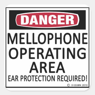 Mellophone operatiezone vierkante sticker