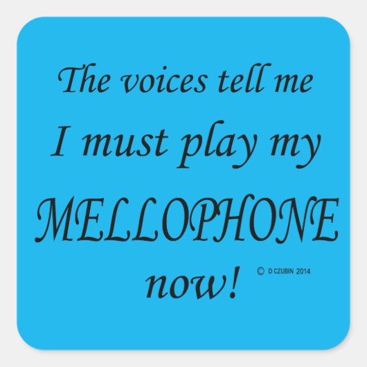 Mellophone Voices zegt dat hij de Sticker moet spe (Voorkant)