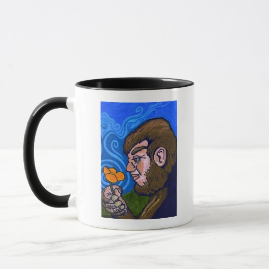 Mellow Bigfoot avec une tasse de fleurs (Gauche)