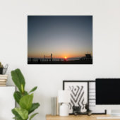 Mellow bij Beach Poster (Thuiskantoor)