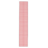 Mellow Classic Gingham - rood wit geruit. Medium Tafelloper (Voorkant)