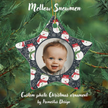 Mellow Sneeuwmannen - Eerste kerstfoto op maat.