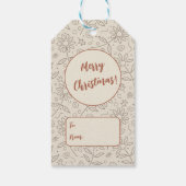 Mellow Snowmen - Vrolijke kerst sneeuwpop rood v1. Cadeaulabel (Achterkant)