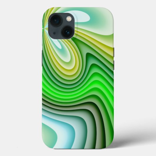 Mellow Yellow en Green Waves Case-Mate iPhone Case (Achterkant)