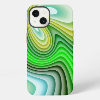 Mellow Yellow en Green Waves iPhone 13 Hoesje