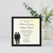 Mellow Yellow Gay Weddenschap Kaart (Staand voorkant)