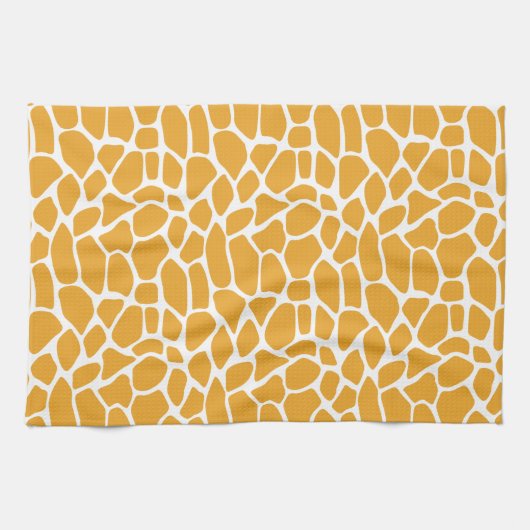 Mellow Yellow Giraffe Pattern Theedoek (Horizontaal)