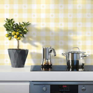 Mellow Yellow Vichy Gingham Patroon Behang