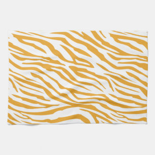 Mellow Yellow Zebra Pattern Theedoek