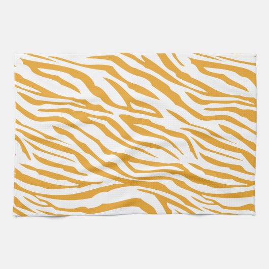 Mellow Yellow Zebra Pattern Theedoek (Horizontaal)