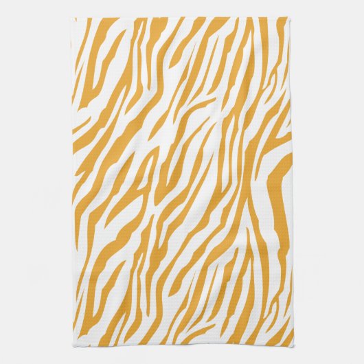 Mellow Yellow Zebra Pattern Theedoek (Verticaal)