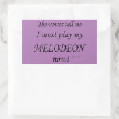 Melodeon Voices zegt dat hij rechthoekige Sticker  (Tas)