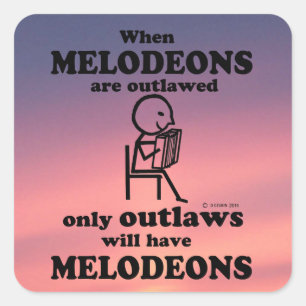 Melodeons Verboden Square Sticker